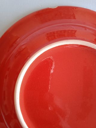 Lote de 4 platos hondos de barro