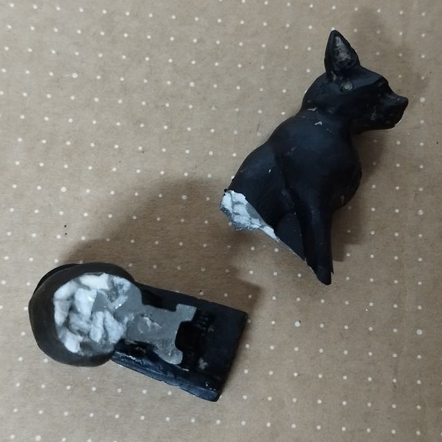 Decorazione Acquario Egitto Statuina divisa a metà