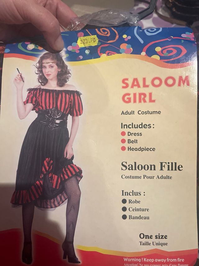 disfraz saloon mujer