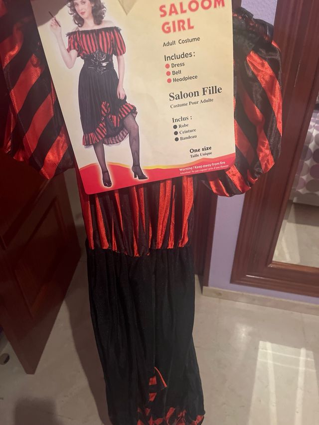 disfraz saloon mujer