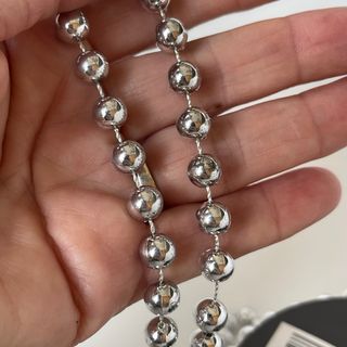 navidad / cadena perlas plata