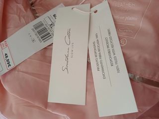 Anorak abrigo chaquetón rosa capucha Corte Inglés