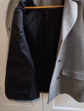 Abrigo gris Zara doble botonadura