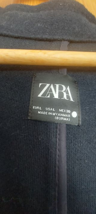 Abrigo azul Zara