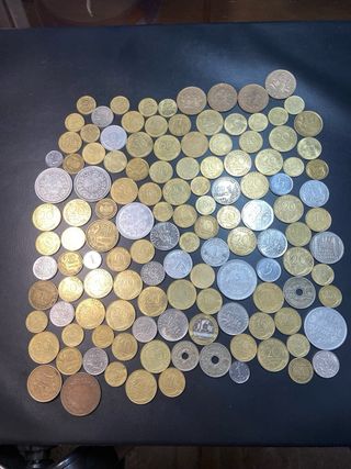 lote de monedas de Francia anteriores del euro