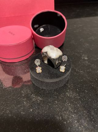 conjunto original de tous de plata y nacar