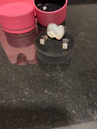 conjunto original de tous de plata y nacar