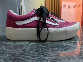 Vans old skool rosas purpurina
