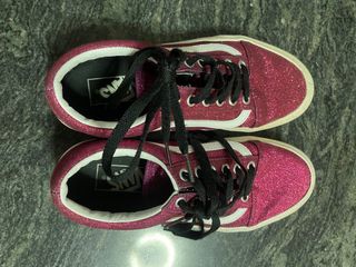 Vans old skool rosas purpurina