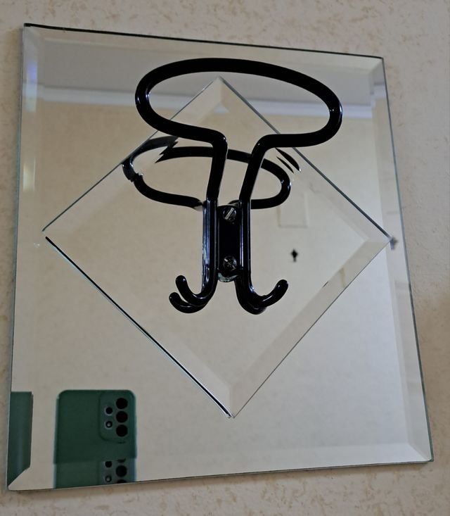 Attaccapanni con base a specchio da parete