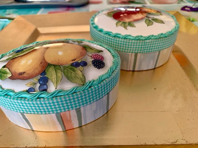 set 2 portagioie vintage