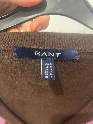 jersey punto marron gant
