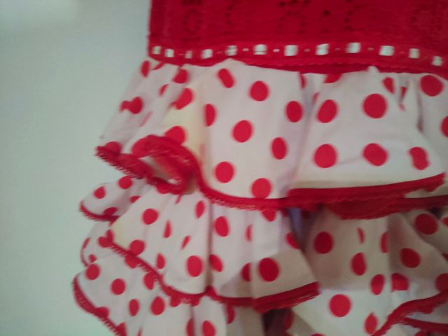 Traje rojo flamenca niñaT. 4