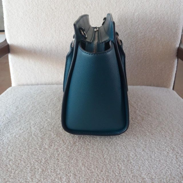 Borsa a mano in pelle blu Michael Kors