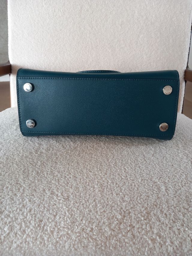 Borsa a mano in pelle blu Michael Kors