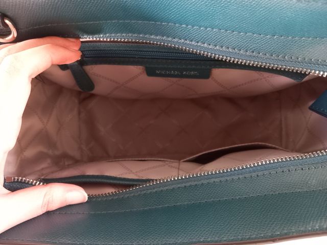 Borsa a mano in pelle blu Michael Kors