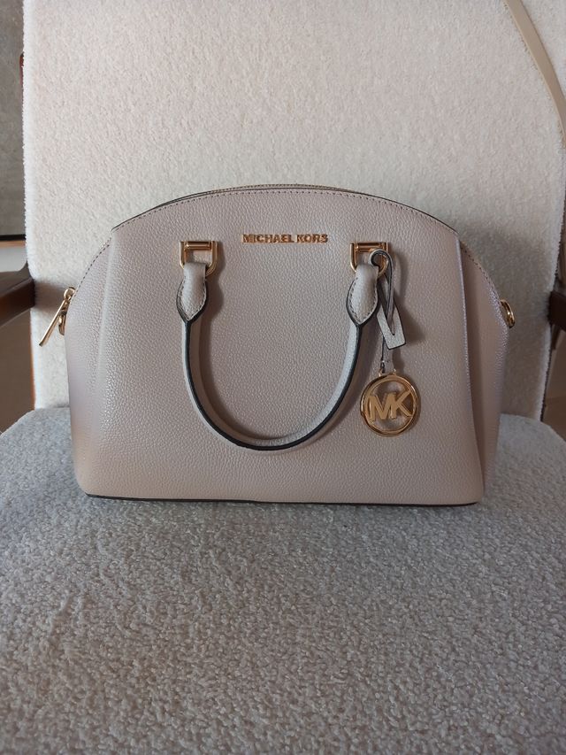 Borsa a mano in pelle rosa Michael Kors