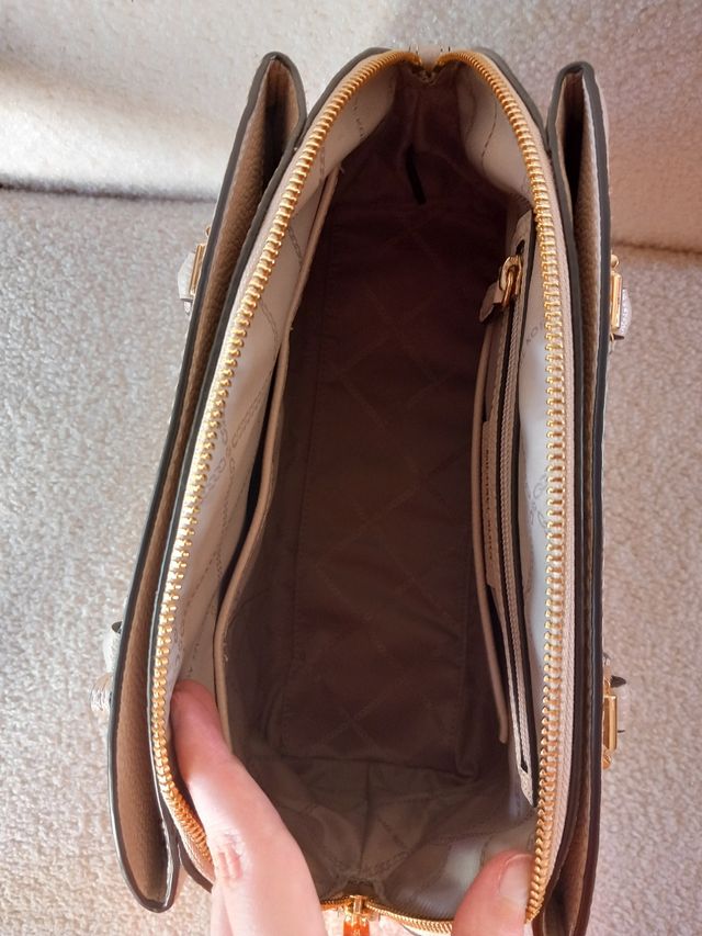 Borsa a mano in pelle rosa Michael Kors