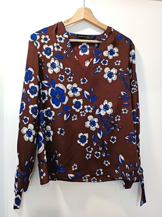 Hermosa Blusa Estampada Banana Republic