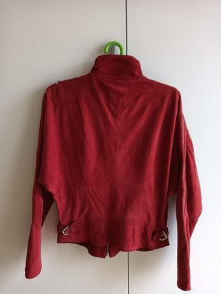 Cazadora Piel Caprino rojo