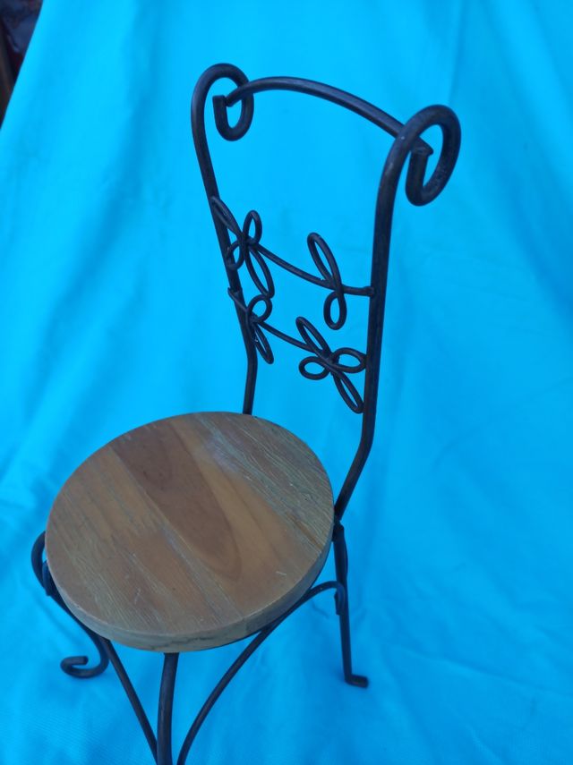 Sedia bambola ferro battuto