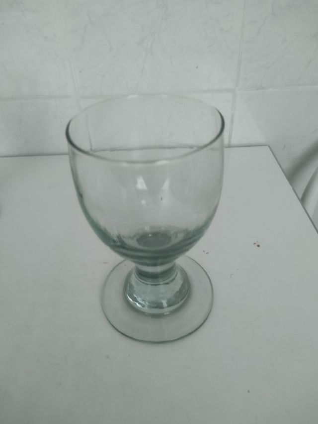 6 copas vino vidrio vintage