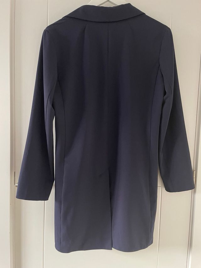 chaqueta abrigo ligero azul de vestir