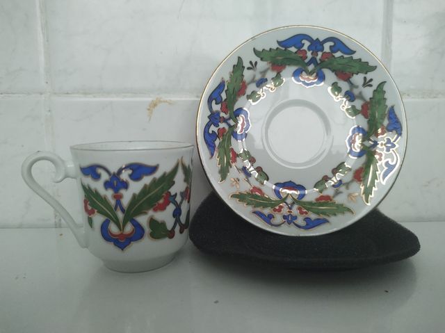 Juego café 2 tazas porcelana