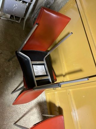Calligaris 4 sillas italianas cuero