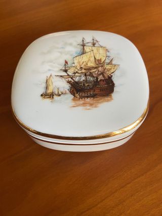 JOYERO ANTIGUO PORCELANA FRANCESA LIMOGES