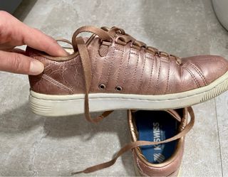 zapatillas dorado rosa