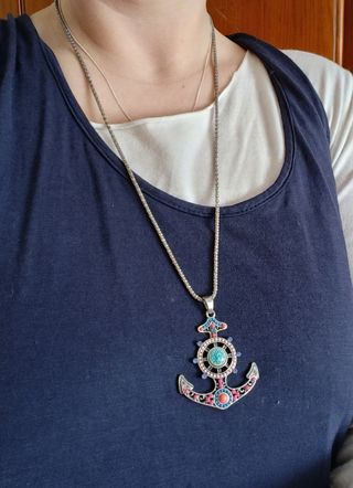 Collar bisutería ancla.