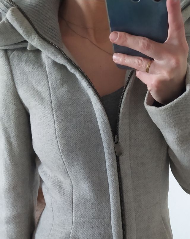 Abrigo gris lana Zara