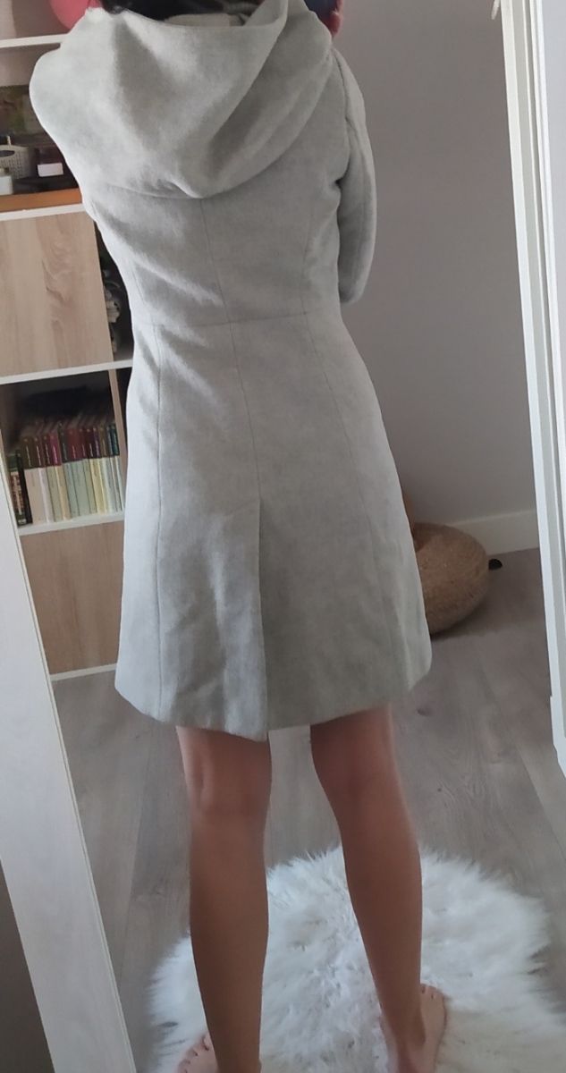 Abrigo gris lana Zara