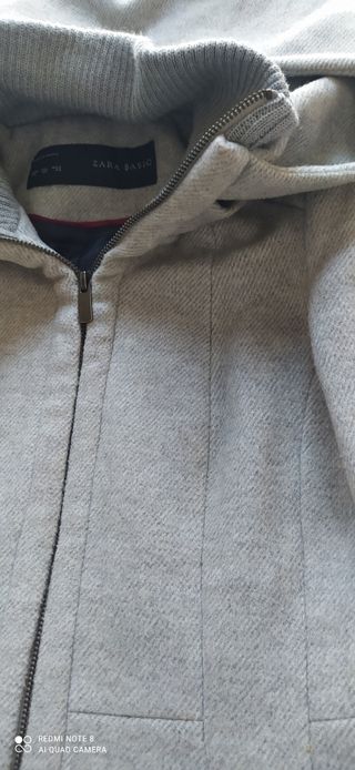Abrigo gris lana Zara