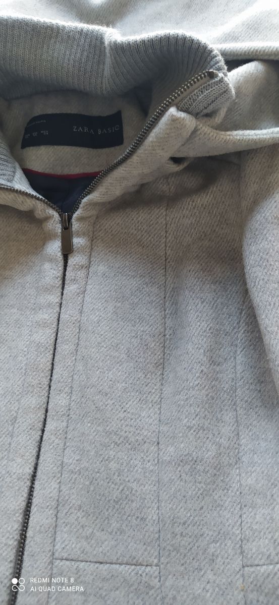 Abrigo gris lana Zara