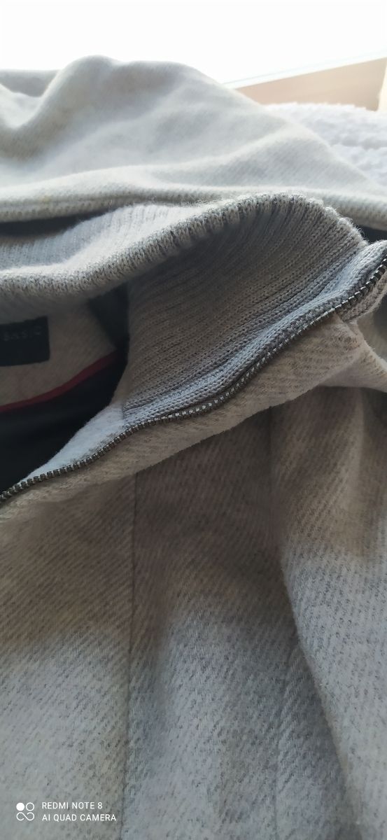 Abrigo gris lana Zara