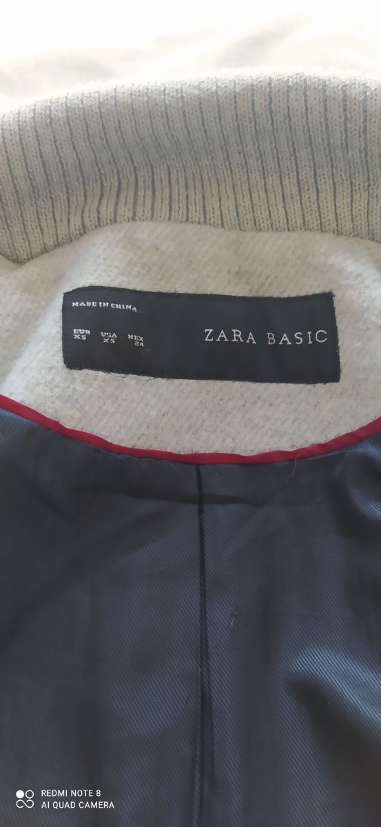 Abrigo gris lana Zara