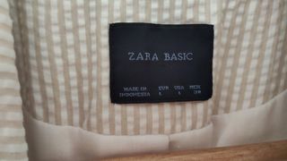 Blazer de Zara  a rayas beige