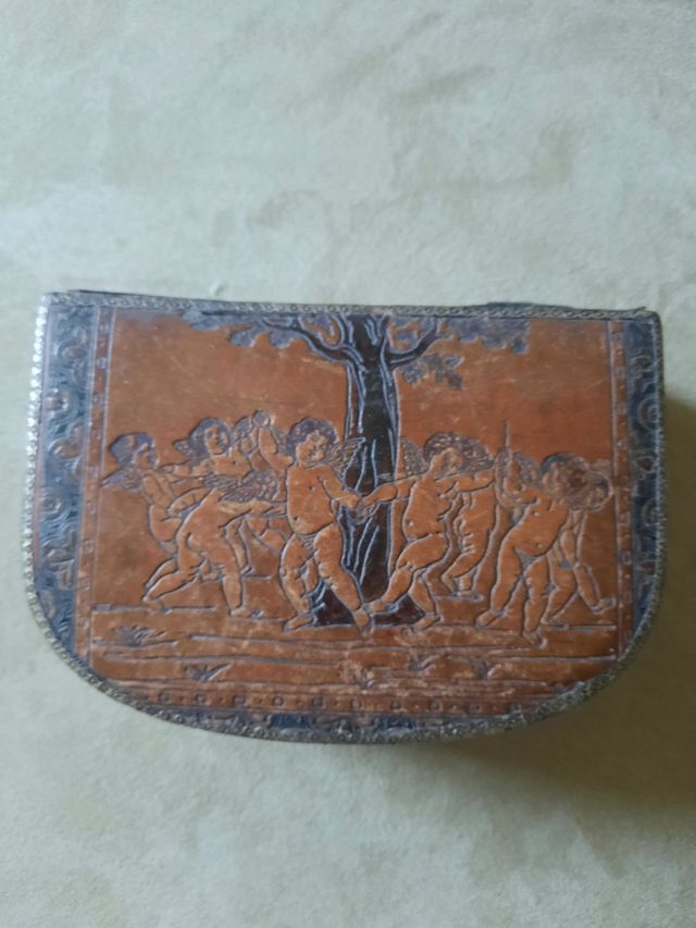 Scatola vintage cuoio