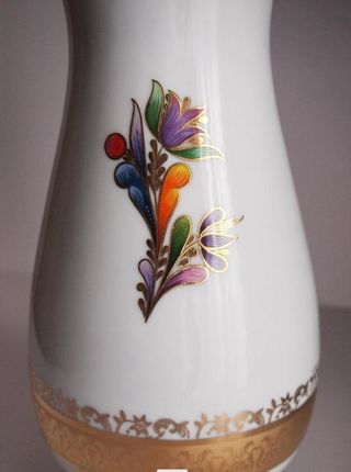 JARRÓN SNEROLL, CASA BOHEMIA. ORO Y policromía