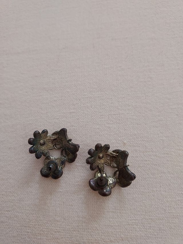 Orecchini vintage fiori farfalla