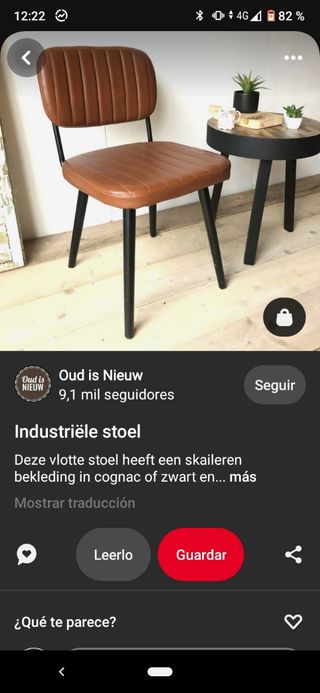 Silla estilo industrial
