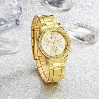 ✅️Reloj anillo collar pendientes pulsera color oro