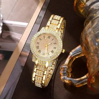✅️Reloj anillo collar pendientes pulsera color oro