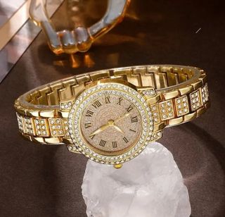 ✅️Reloj anillo collar pendientes pulsera color oro