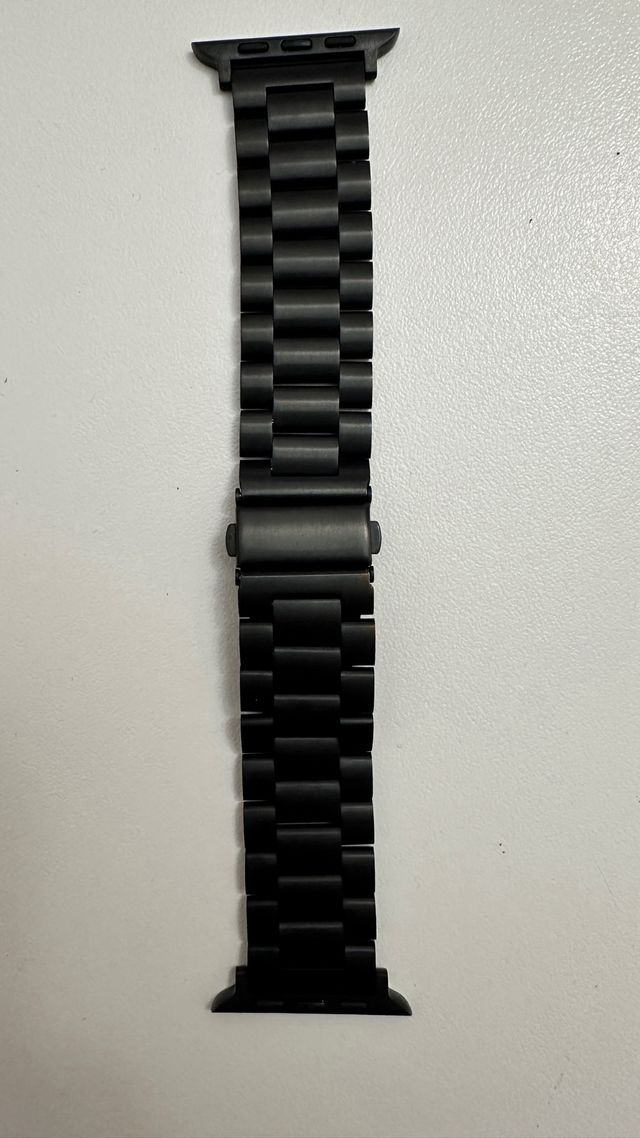 cinturino in acciao nero per Apple watch 44-45-49