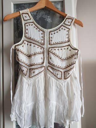 Blusa Highly Preppy talla XS crema