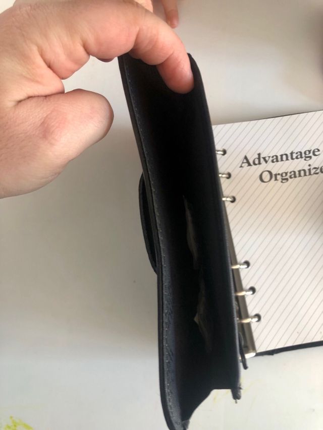 Agenda Ungaro pelle nera porta monete carte