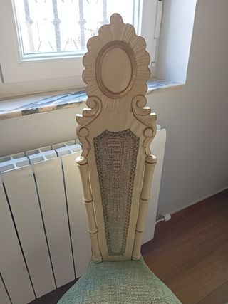 Silla antigua vintage bambú